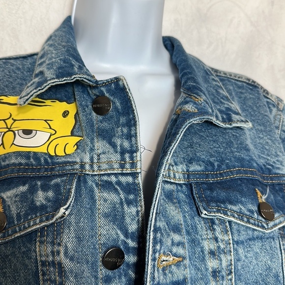 MEMBERS ONLY SpongeBob SquarePants button up denim jacket BNWOT - Picture 7 of 11